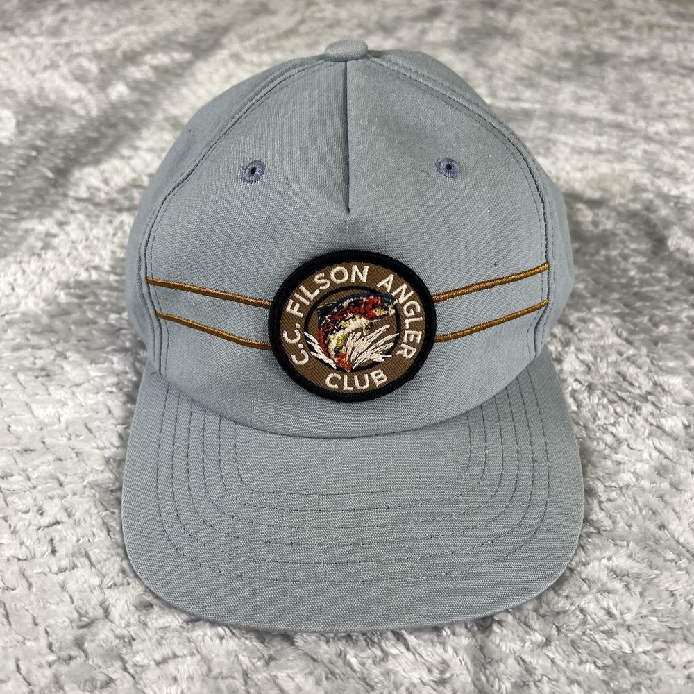 CC Filson Light Blue Angler Club Snapback Adjustable Trucker Hat/Cap